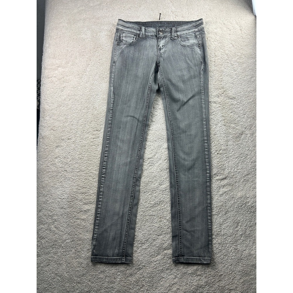 Spoon Jeans Jeans Womens 15 Gray Skinny Stretch‎ Denim Studded Pockets Mid Rise